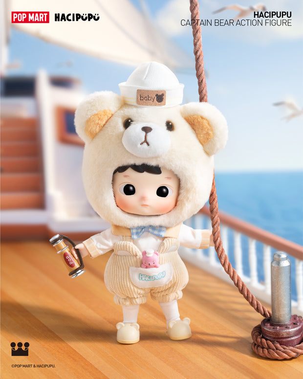 POP MART HACIPUPU Captain Bear Action Figure