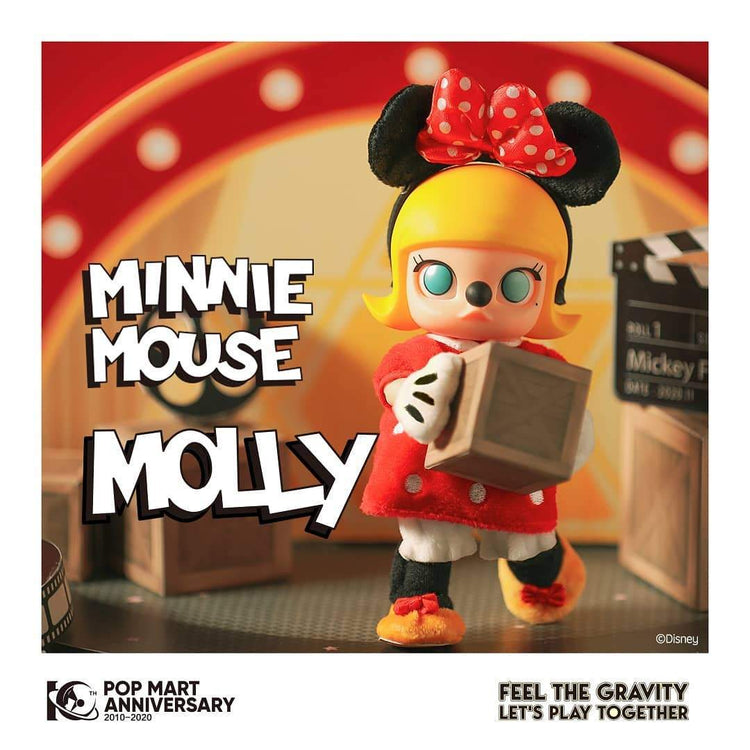 POP MART SPACE MOLLY 青かっ Minnie Mouse 400％