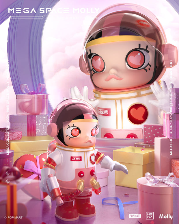 POP MART Mega Collection 400% Space Molly Heartbeat